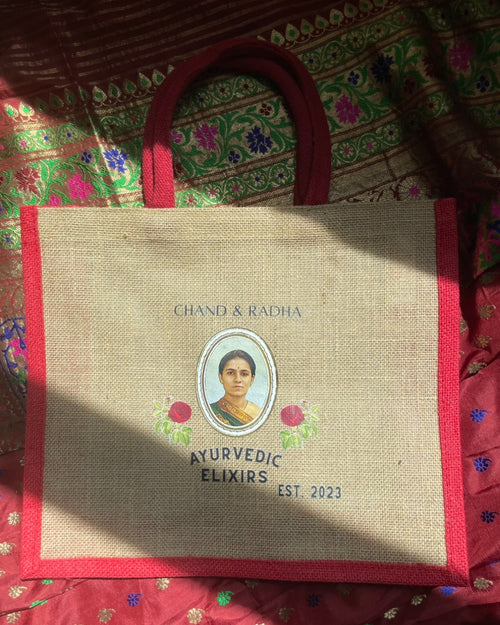 Jute Shoulder Tote Bag