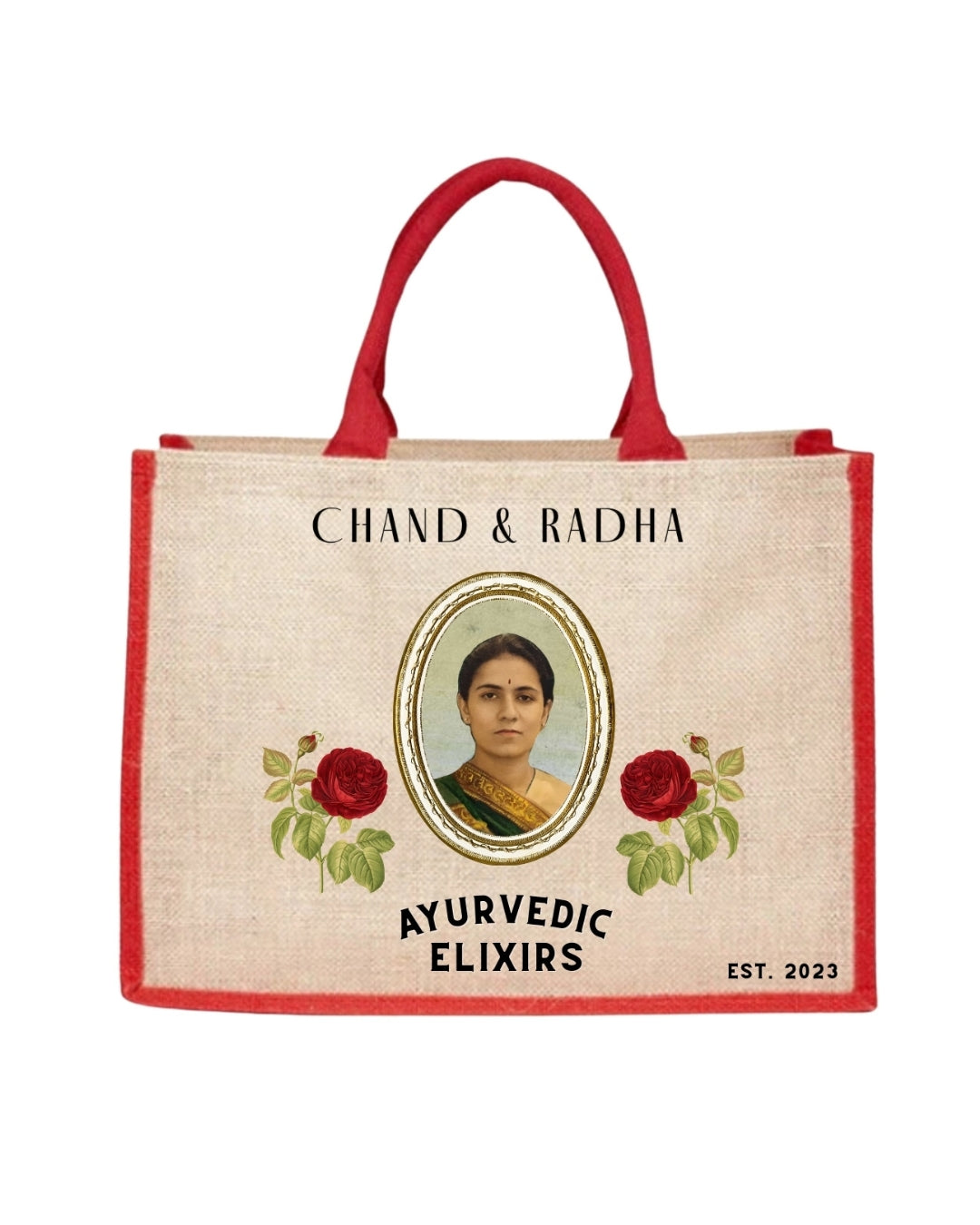 Jute Shoulder Tote Bag